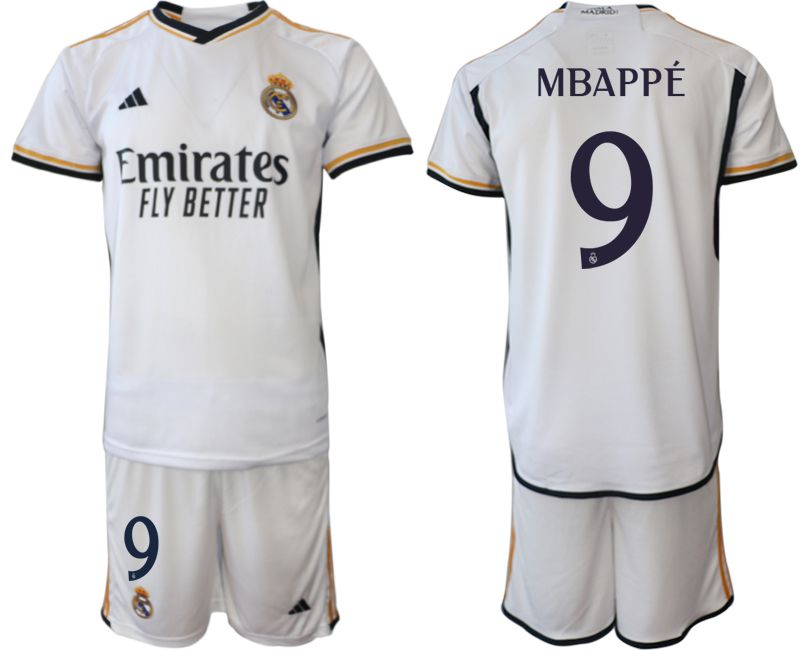 Men 2023-2024 Club Real Madrid home white #9 Soccer Jersey
